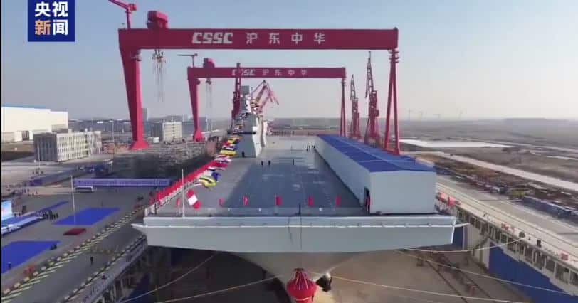 China launches the world’s largest amphibious assault ship in show of military might