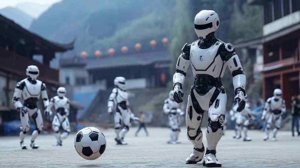 AI-themed football-playing robots and sensitive robodogs dominate Beijing’s Lunar New Year event