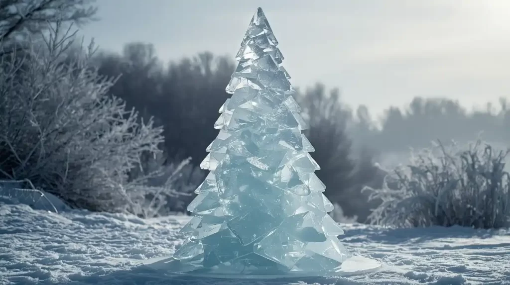 New Technique Creates 3D-Printed Christmas Trees from Ice 