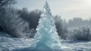 New Technique Creates 3D-Printed Christmas Trees from Ice 