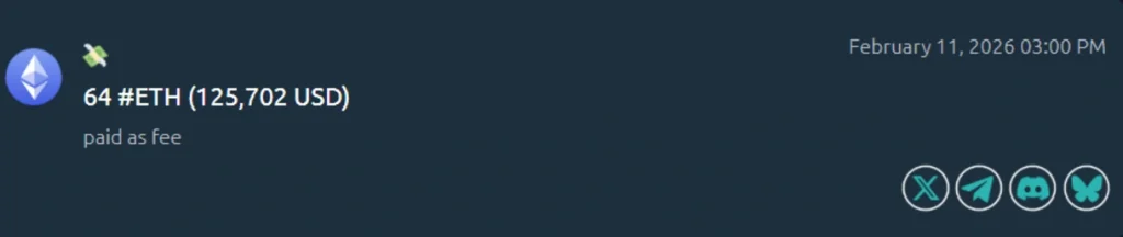 A trader paid 64 ETH for a single transaction.