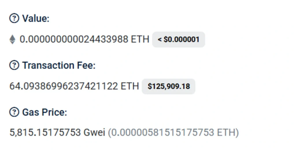 Transaction details.