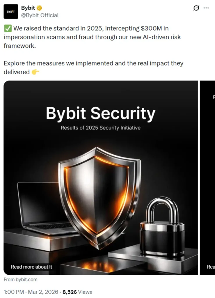 The exchange’s post on X.