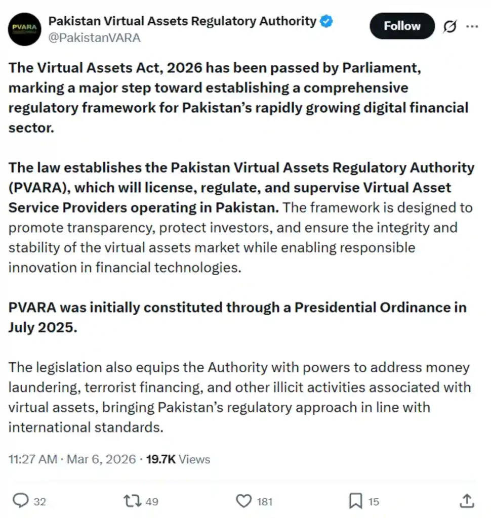 PVARA’s announcement.