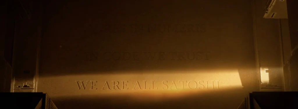 The ‘We are all Satoshi’ stone from short film ‘Block 170: the First Transaction.’