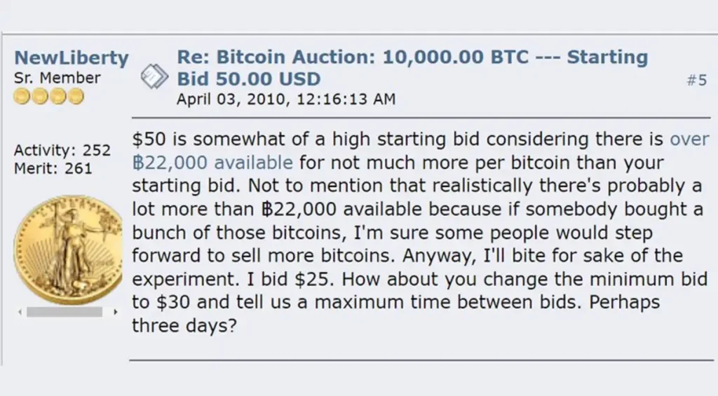 Offer to buy 10K BTC.