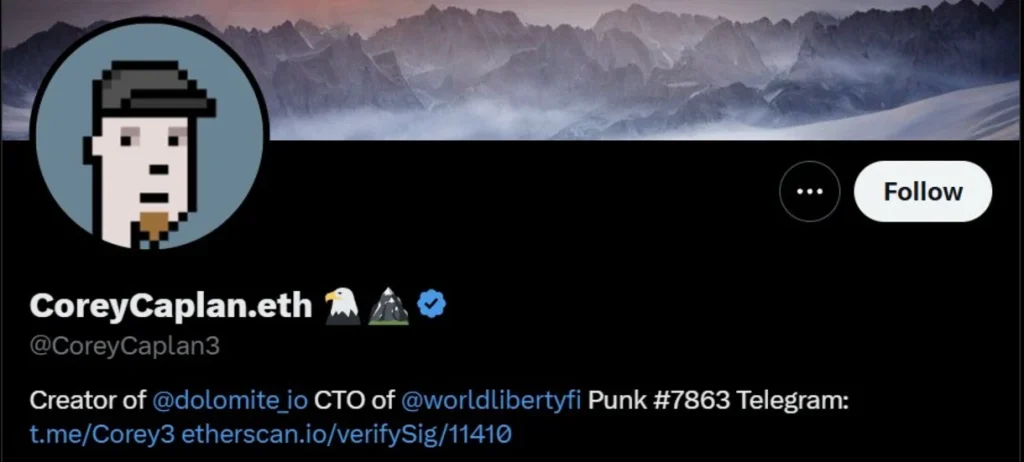 Caplan is both Dolomite founder and CTO at WLFI.