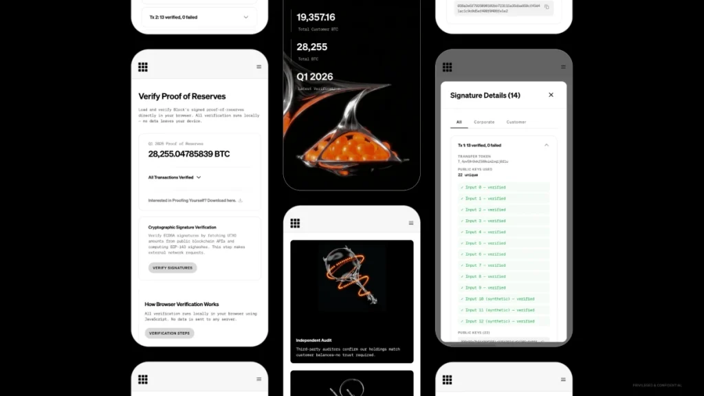 Proof of Reserves demonstration.