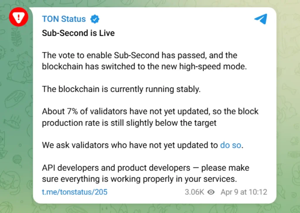 Updates from the TON team.