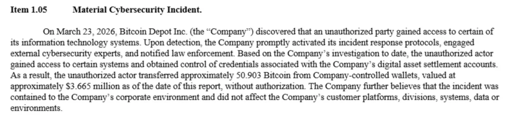 Details of the cyberattack.