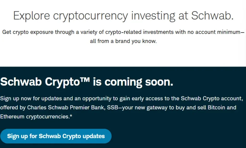 Schwab Crypto placeholder.