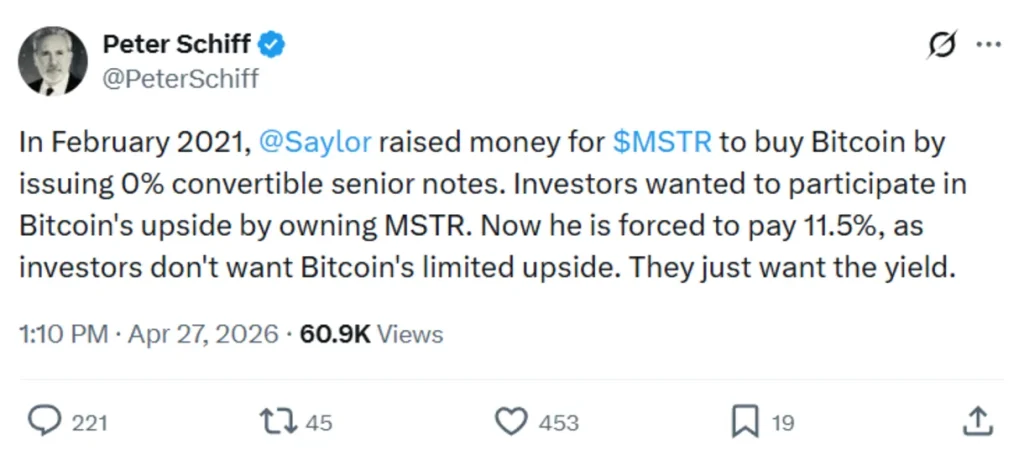 Prominent Bitcoin critic’s views.