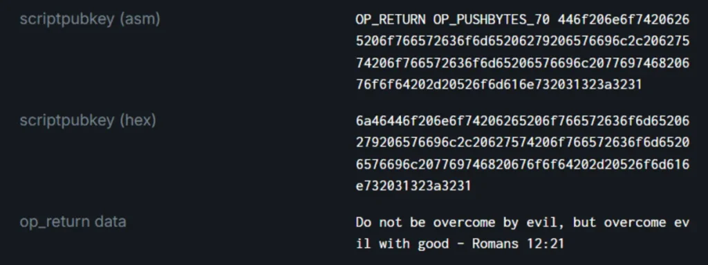 The message embedded in the BTC block 666666.