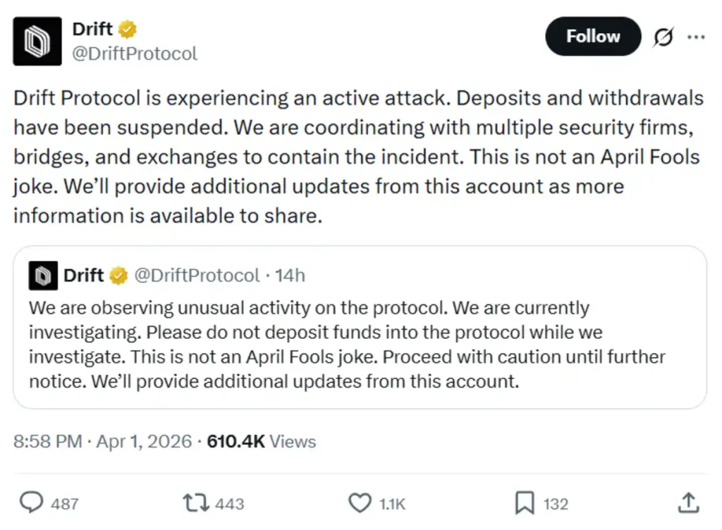 Early report of the attack.