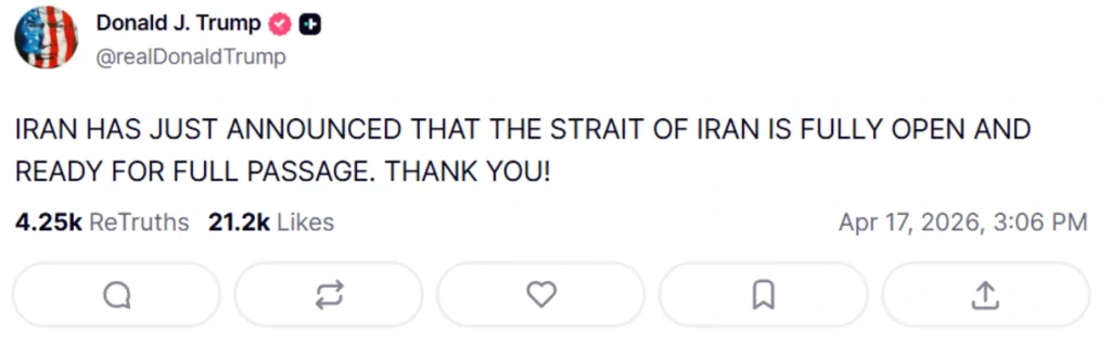 U.S. President’s announcement.