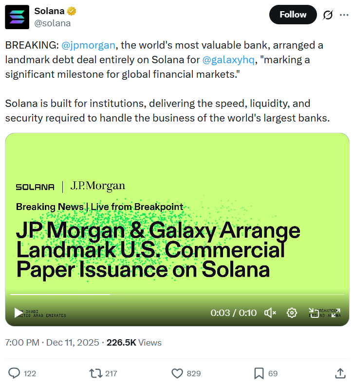 Announcement for the landmark Galaxy arrangement.