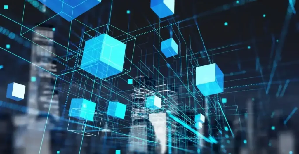 A good number of blocks signifying blockchain activities.