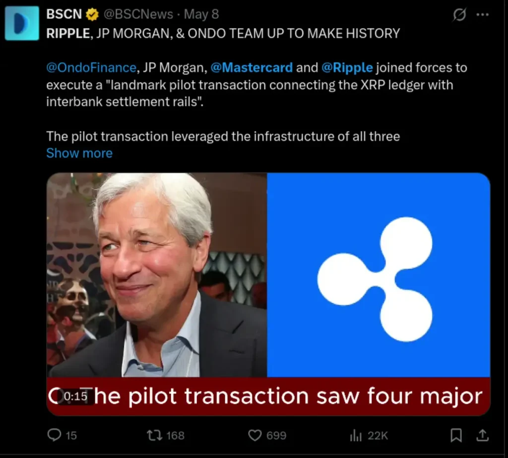 JPMorgan, Mastercard, and Ripple: Could This Alliance Unlock Tokenization’s Next Breakout?
