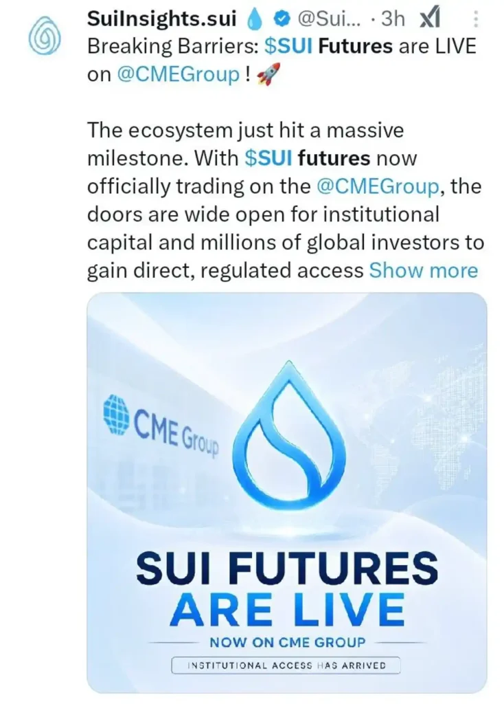 CME Launches SUI Futures: Is This the Institutional Breakout?