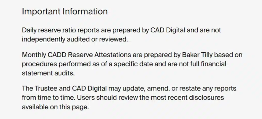 CADD stablecoin. Source: Tetra Digital Group