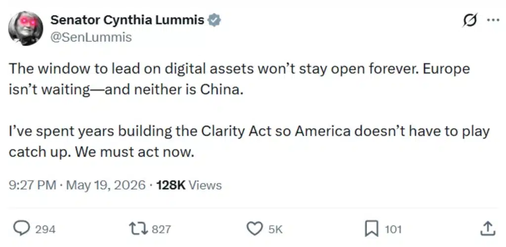 Senator's recent statement.