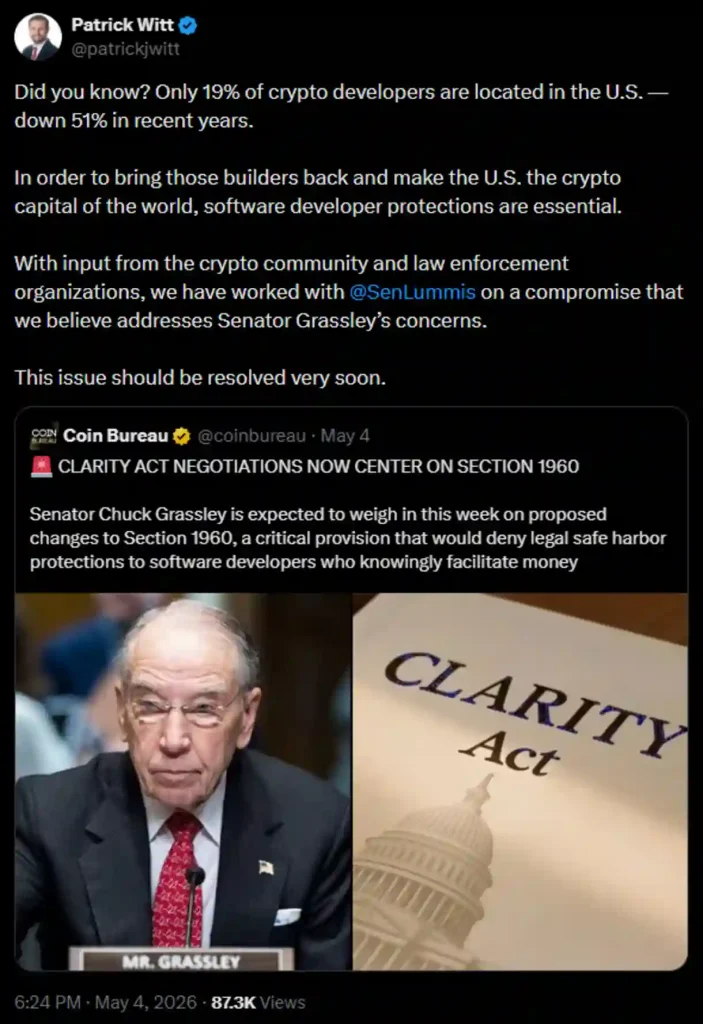 patrick witt, twitter, clarity act