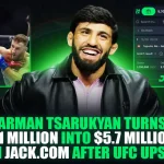 Arman Tsarukyan Turns $1 Million Into $5.7 Million on Jack.com After One of the Biggest UFC Upsets of the Year