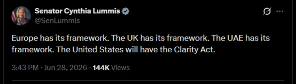 Cynthia Lummis, Twitter