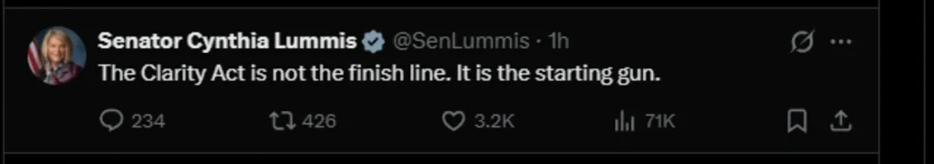 Cynthia Lummis, Twitter