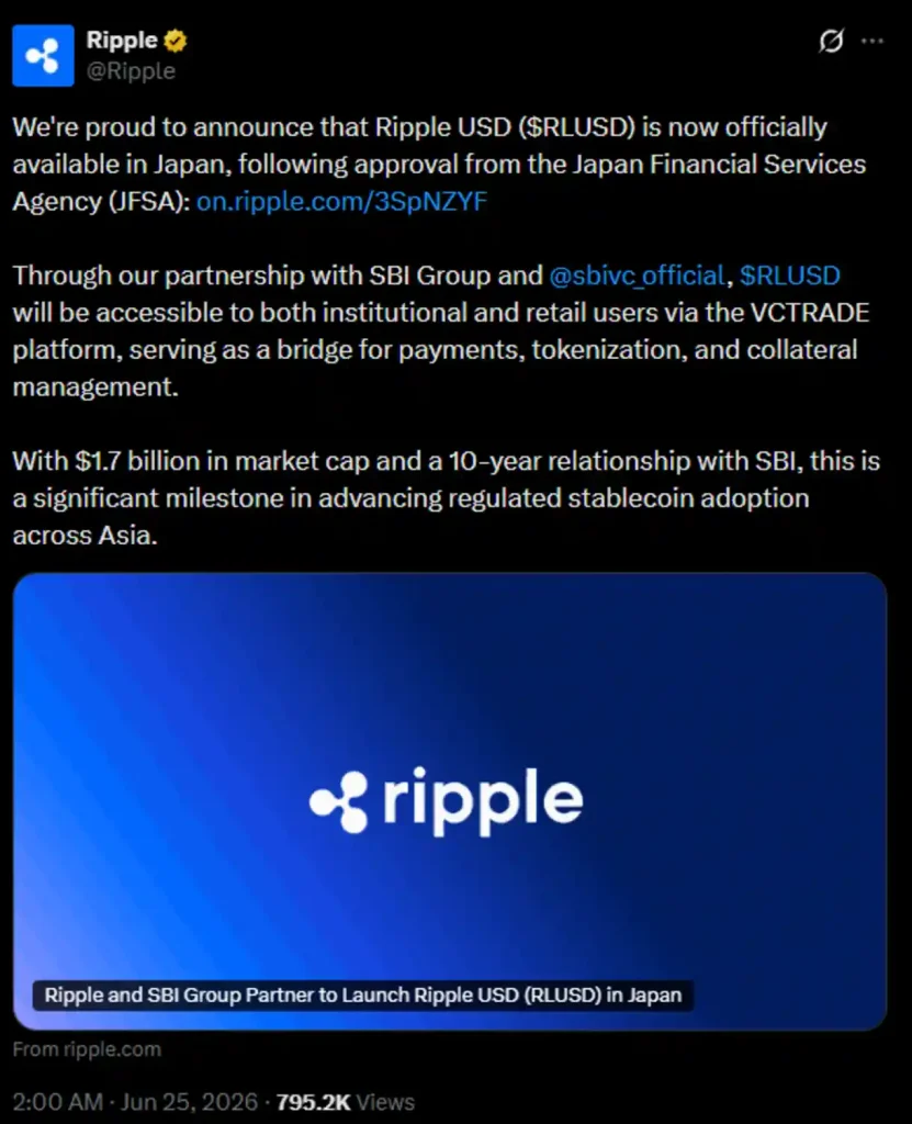 Ripple USD, Twitter