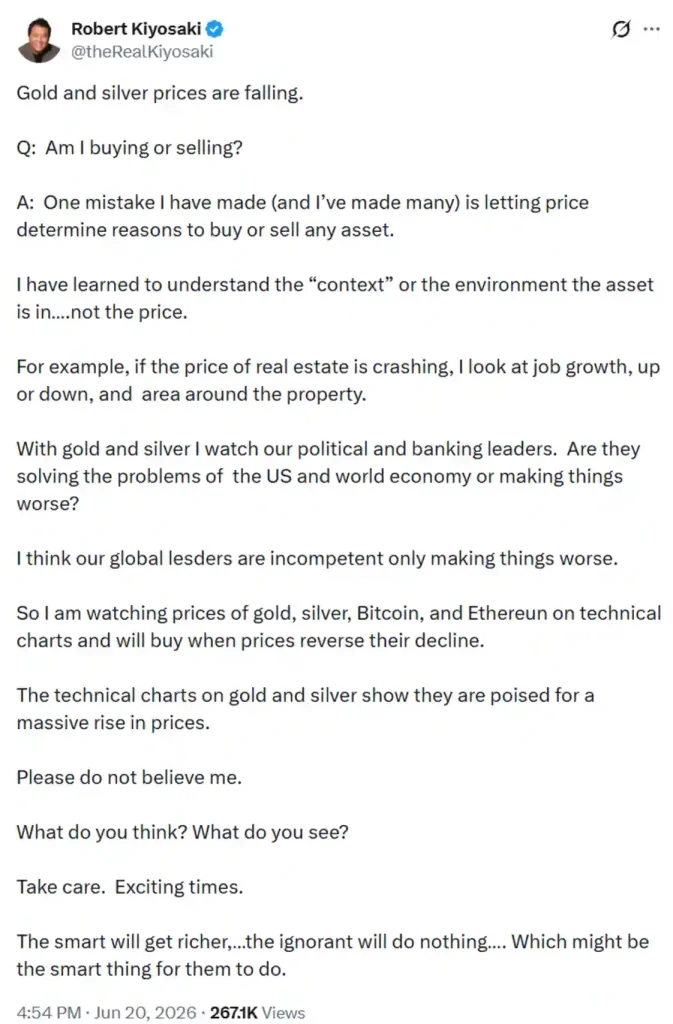 “Rich Dad Poor Dad” author’s argument.