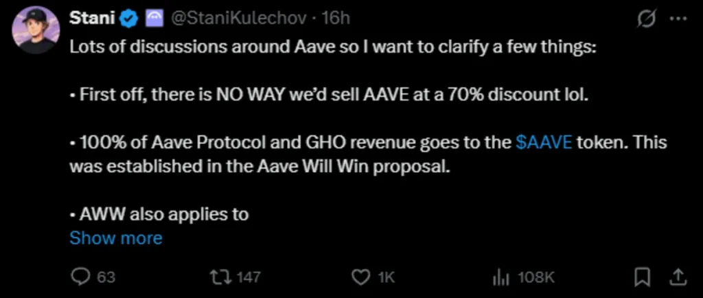 Stani Kulechov, Twitter