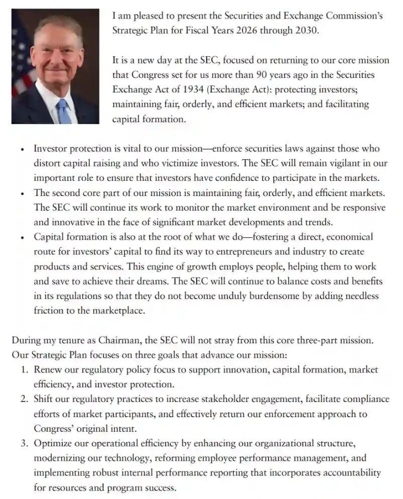 Assurances from Chairman Atkins.