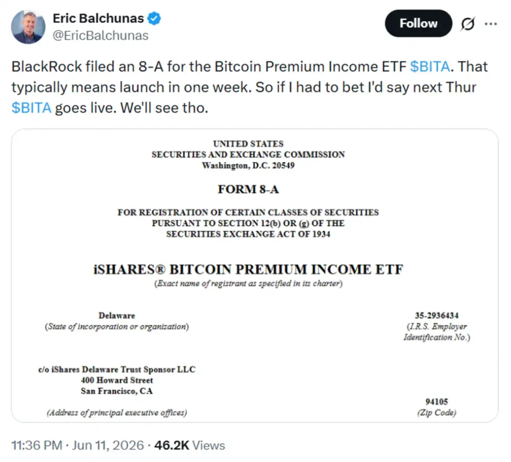 Bloomberg’s ETF analyst reports on the development.