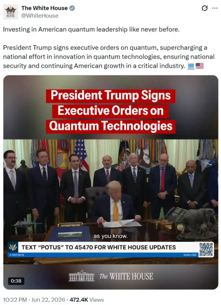 Signing the executive orders.