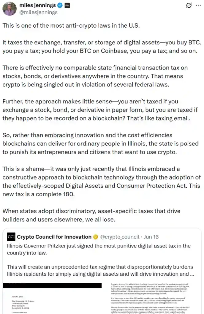 Andreessen Horowitz crypto executive’s criticism of the law.