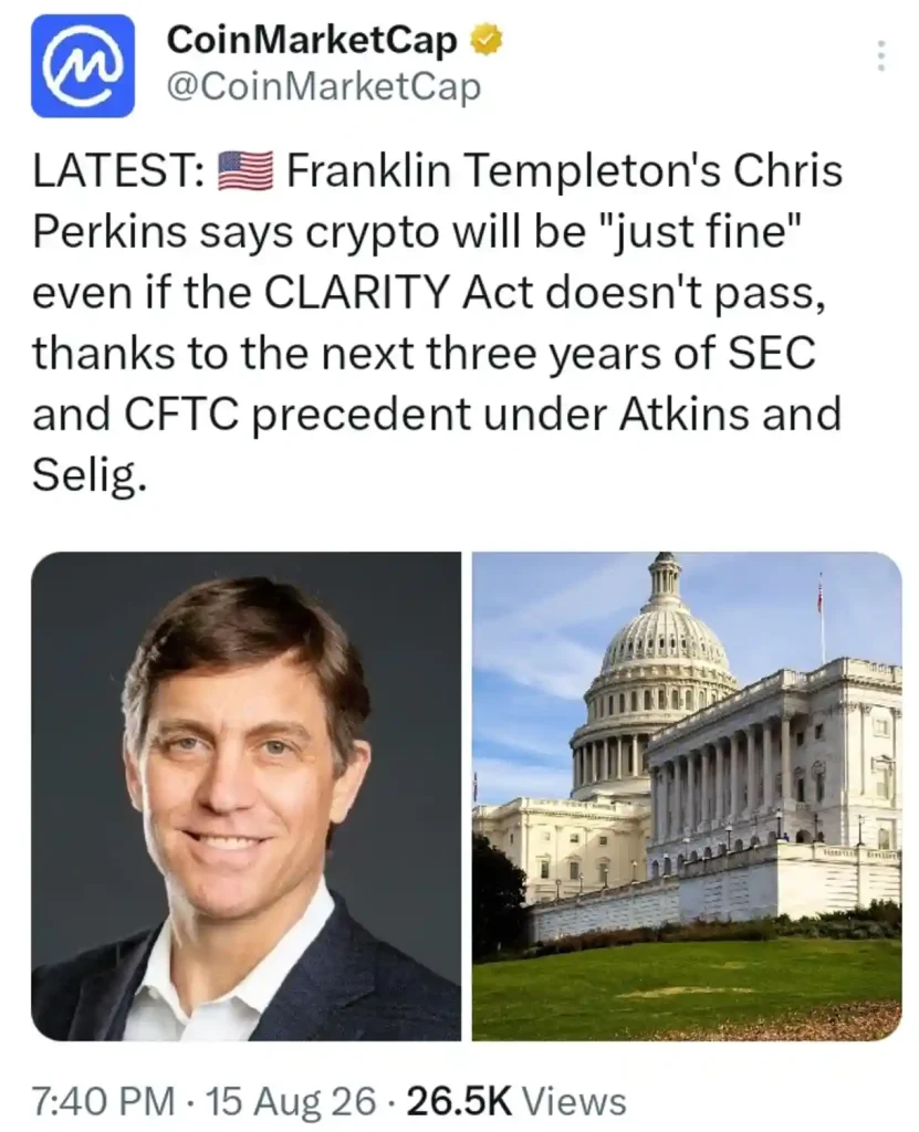 Crypto Markets Get A Major Regulatory Boost Even Without CLARITY Act Passage