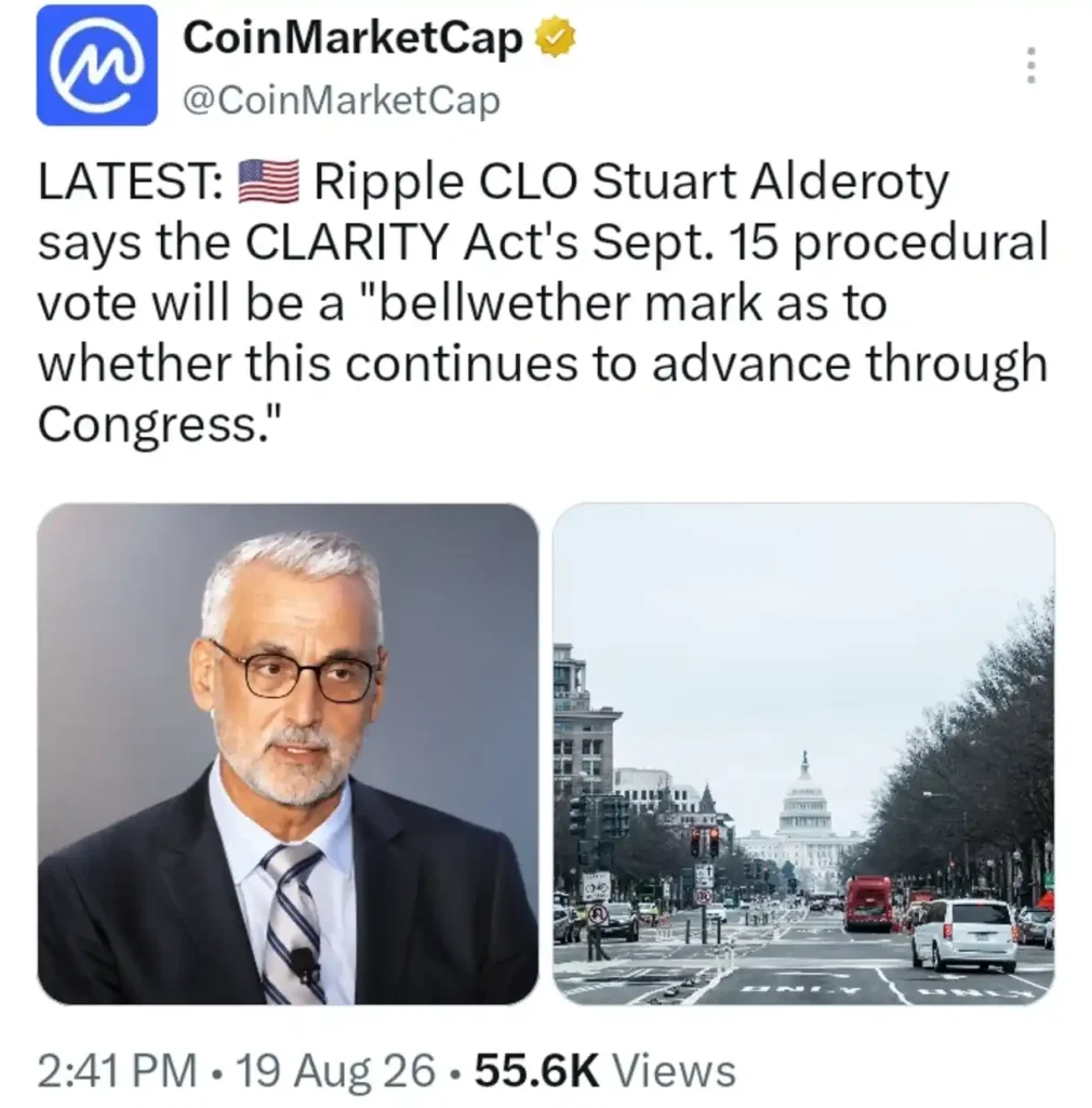 Ripple CLO Hints At CLARITY Act As XRP Holders Watch Closely