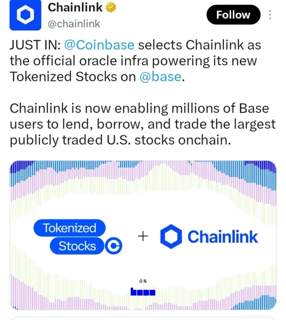 Chainlink Scores A Major Win As Coinbase Expands Tokenized Stocks
