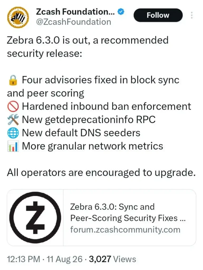 Zcash Just Closed Four Security Gaps — This Could Be A Turnaround For ZEC