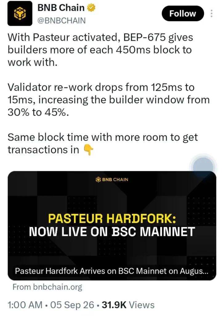 BNB Chain Just Gave Builders More Room — The Next Wave Could Be Coming